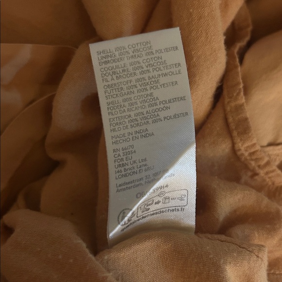 Anthropologie | Somerset Embroidered Maxi Dress Tiered Orange Size large - Picture 6 of 10